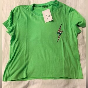 FTP Green Short Sleeve Tee with Lightning Bolt